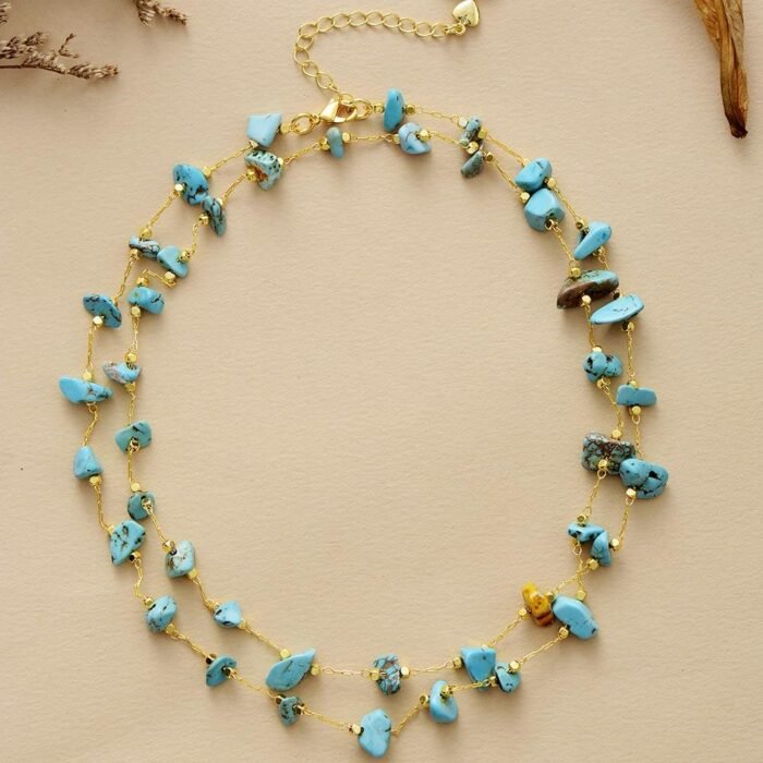 Collier Pépite en Turquoise -  by Fit Calm - Kopy, NOUVEAUTES DE NOVEMBRE, pendentif`, pendentifs, Turquoise