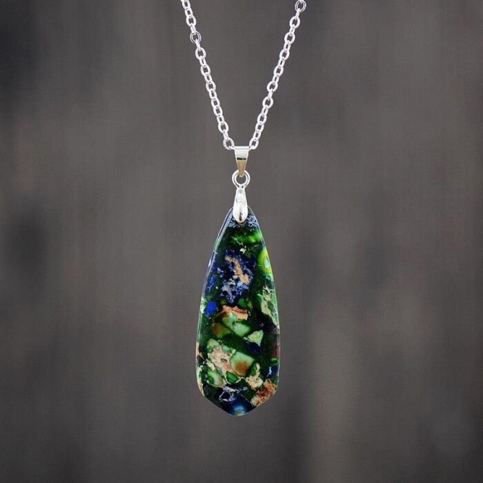 Pendentif "Rhéa" en Jaspe -  by Fit Calm - jaspe, Kopy, NOUVEAUTES DE JUIN, Pendentif, pendentifs