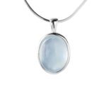 Pendentif Oval en Aigue-Marine -  by Fit Calm - aigue marine, Kopy, NOUVEAUTES MARS, Pendentif, pendentifs
