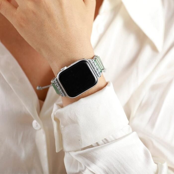 Bracelet Wrap Apple Watch "Opportunité" en Aventurine Verte -  by Fit Calm - apple watch, Aventurine verte, Bracelet, bracelet wrap, Bracelets, NOUVEAUTES DE FEVRIER