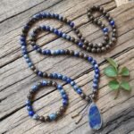 Collier Mala "Confiance en Soi" en Lapis Lazuli & Bronzite -  by Fit Calm - Bronzite, homme, lapis lazuli, Mala, NOUVEAUTES AVRIL