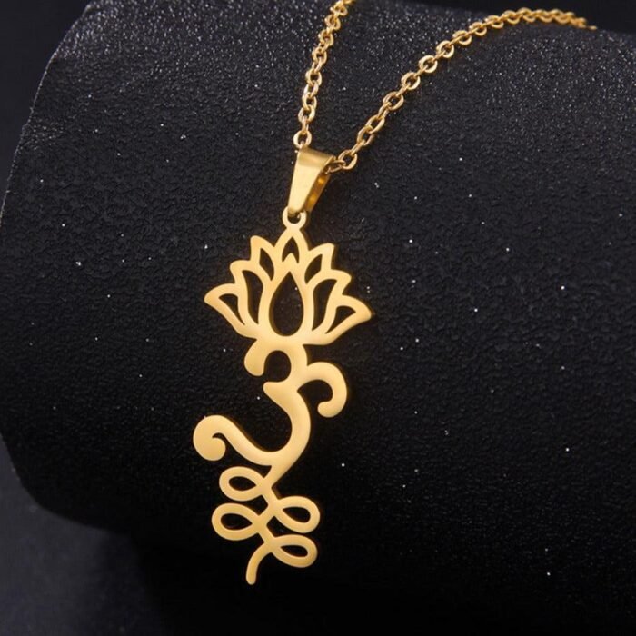 Pendentif "Unalome OM" -  by Fit Calm - Kopy, lotus, lotus unalome, NOUVEAUTES MAI, om, Pendentif