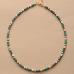 Collier Ras de Cou "Vibration" en Turquoise & Howlite -  by Fit Calm - Aventurine verte, collier, homme, Howlite, Kopy, NOUVEAUTES DE JUILLET 2022, Pendentif, ras-du-cou, Turquoise
