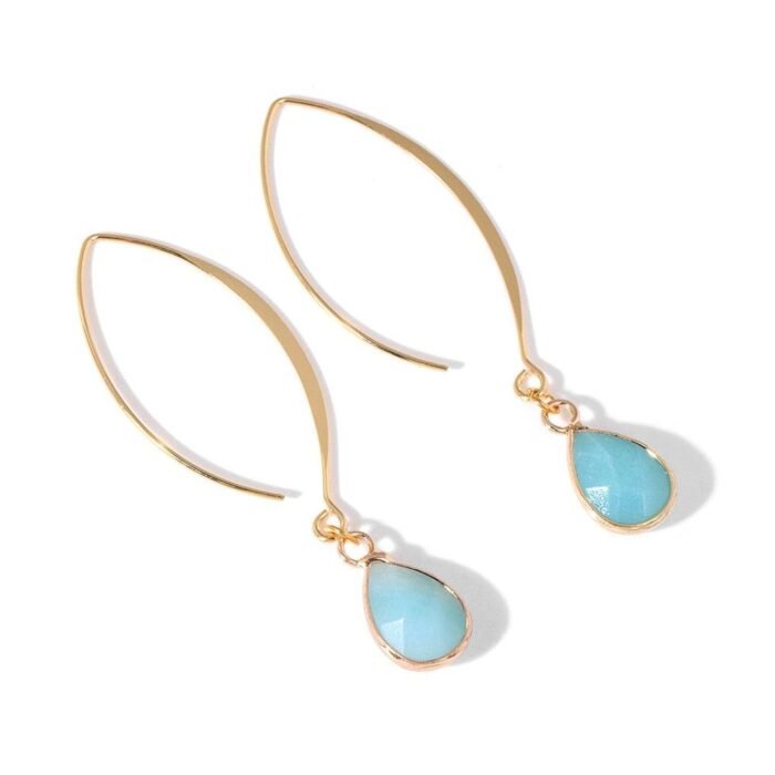 Boucles d'Oreilles Pendantes en Pierre Naturelle -  by Fit Calm - Amazonite, Améthyste, Best Seller, boucles d'oreilles, NOUVEAUTES DE NOVEMBRE, onyx noir