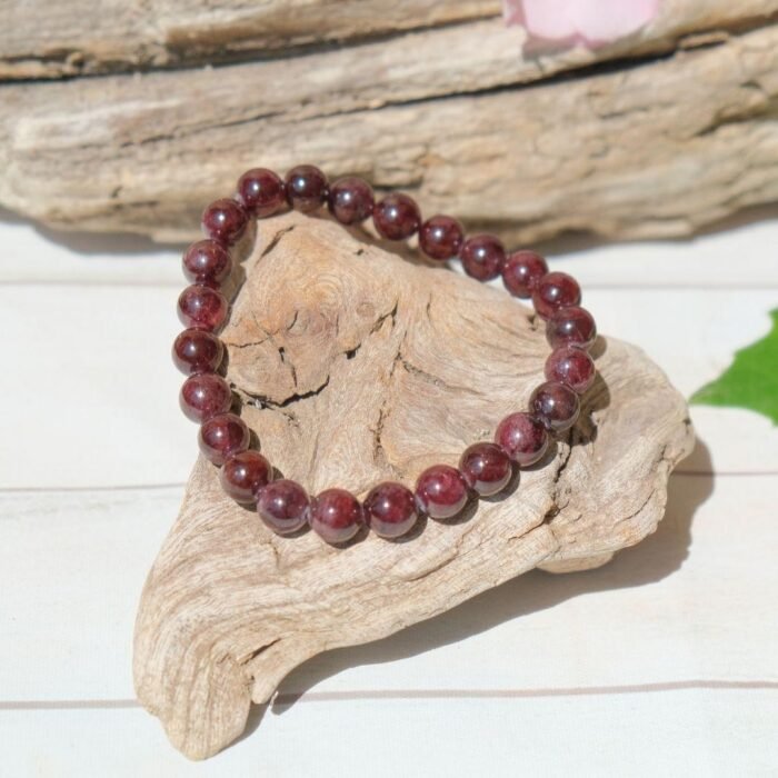 Bracelet "Force de Vie" en Grenat Almandin -  by Fit Calm - Bracelet, chance, confiance en soi, Grenat, HALLO, homme, unique