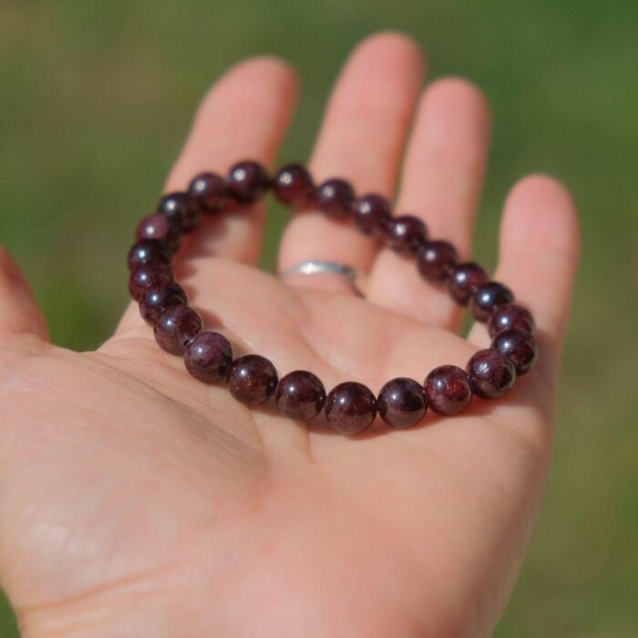 Bracelet "Force de Vie" en Grenat Almandin -  by Fit Calm - Bracelet, chance, confiance en soi, Grenat, HALLO, homme, unique