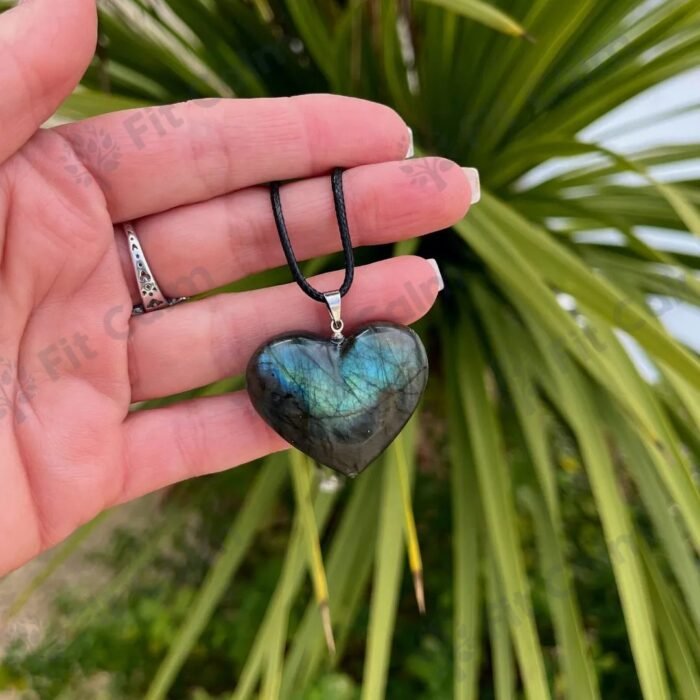 Labradorite Heart Pendant - by Fit Calm - best, Kopy, Labradorite, Pendant