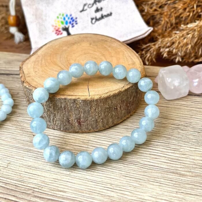Bracelet "Bonheur" en Aigue-Marine -  by Fit Calm - Aigue-Marine, apaisement, Bracelet, taille, unique