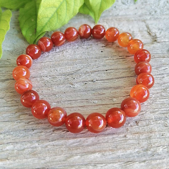 Bracelet en Cornaline -  by Fit Calm - Bracelet, cornaline, equilibre, HALLO, unique, vitalité