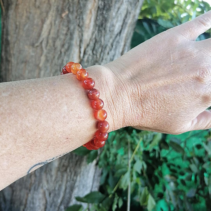 Bracelet en Cornaline -  by Fit Calm - Bracelet, cornaline, equilibre, HALLO, unique, vitalité