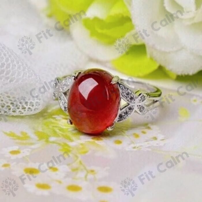Bague Ajustable "Abondance" en Grenat : Emblème de Courage et de Succès -  by Fit Calm - Bague, Grenat, HALLO, Promotions