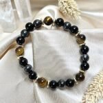 Bracelet "Confiance & Protection" en Oeil de Tigre, Hématite & Onyx -  by Fit Calm - Bracelet, homme, hématite, multi-pierres, nouveautés de février 2022, oeil de tigre, onyx  noire, protection, taille