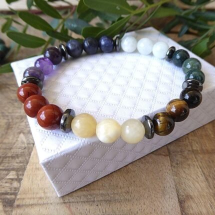 Premium Bracelet "7 Chakras Harmonization" - by Fit Calm - Bracelet, chakras, balance, multi-stones, new in may 2020, size