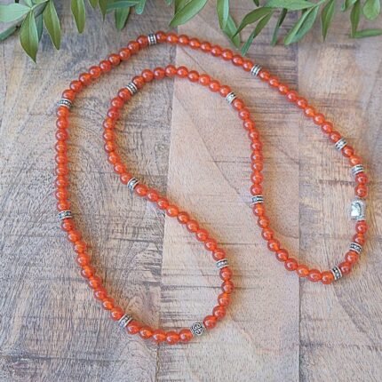 Bracelet Mala "Énergie Créative" en Cornaline -  by Fit Calm - Bracelet, cornaline, HALLO, Mala, multi-tours, nouveautés de février 2021, unique, vitalité