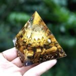 Tiger's Eye Divine Lotus Orgonite - 200001478 by Fit Calm - citrine, HALLO, lotus, new products of september 2021, tiger's eye, Orgonite, Specials
