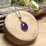 Pendentif "Goutte" en Améthyste -  by Fit Calm - Améthyste, Kopy, NOUVEAUTES JANVIER, pendentif`, pendentifs