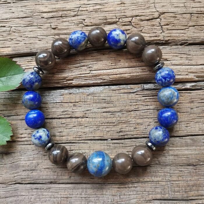 Collier Mala "Confiance en Soi" en Lapis Lazuli & Bronzite -  by Fit Calm - Bronzite, homme, lapis lazuli, Mala, NOUVEAUTES AVRIL