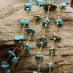Collier Pépite en Turquoise -  by Fit Calm - Kopy, NOUVEAUTES DE NOVEMBRE, pendentif`, pendentifs, Turquoise