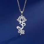 Pendentif "Unalome OM" -  by Fit Calm - Kopy, lotus, lotus unalome, NOUVEAUTES MAI, om, Pendentif
