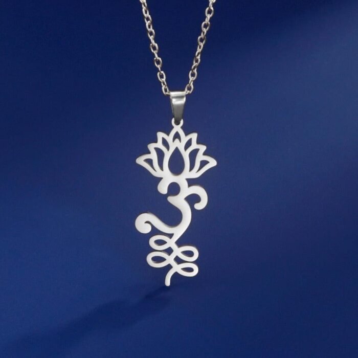 Pendentif "Unalome OM" -  by Fit Calm - Kopy, lotus, lotus unalome, NOUVEAUTES MAI, om, Pendentif