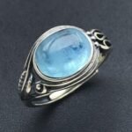 Bague Ajustable "Sensibilité" en Aigue-Marine & Argent -  by Fit Calm - aigue marine, Bague, bagues, Kopy, NOUVEAUTES DECEMBRE