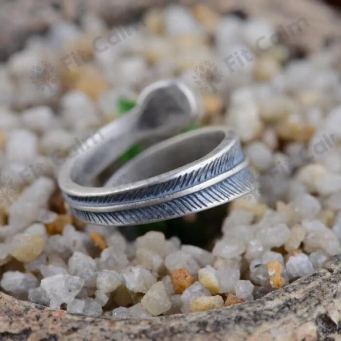 Bague Ajustable "Phoenix" en Malachite -  by Fit Calm - bague, bagues, Kopy, Malachite, NOUVEAUTES JANVIER