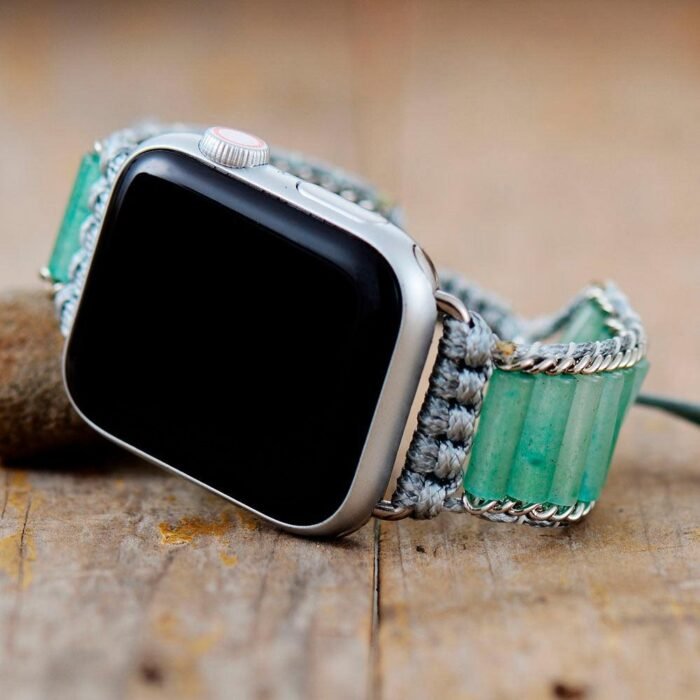 Bracelet Wrap Apple Watch "Opportunité" en Aventurine Verte -  by Fit Calm - apple watch, Aventurine verte, Bracelet, bracelet wrap, Bracelets, NOUVEAUTES DE FEVRIER