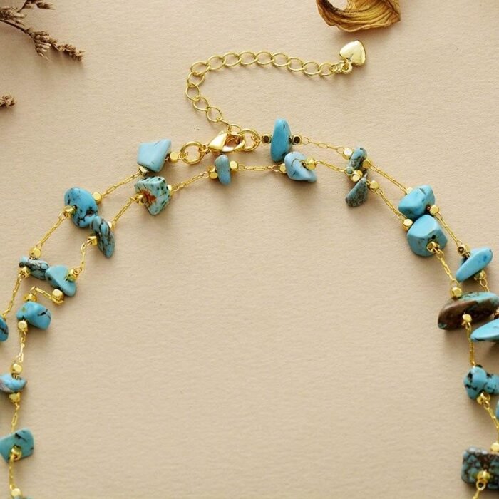 Collier Pépite en Turquoise -  by Fit Calm - Kopy, NOUVEAUTES DE NOVEMBRE, pendentif`, pendentifs, Turquoise