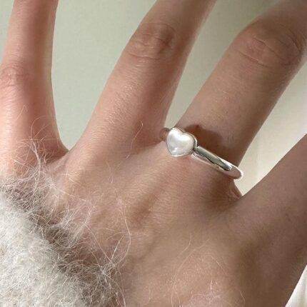 Adjustable Moonstone Heart Ring - by Fit Calm - Rings, Kopy, APRIL NOVELTIES, Moonstone