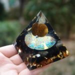 Tiger's eye & Obsidian "Reborn Tree of Life" Orgonite - by Fit Calm - tree of life, Best Seller, black obsidian, tiger's eye, Orgonite
