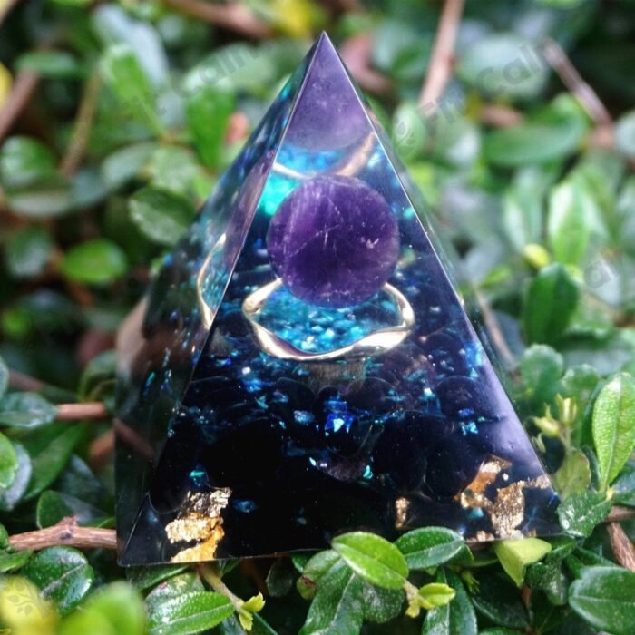 Orgonite "Intuition Divine" en Améthyste & Obsidienne -  by Fit Calm - Améthyste, nouveautés de août 2020, Obsidienne, Orgonite