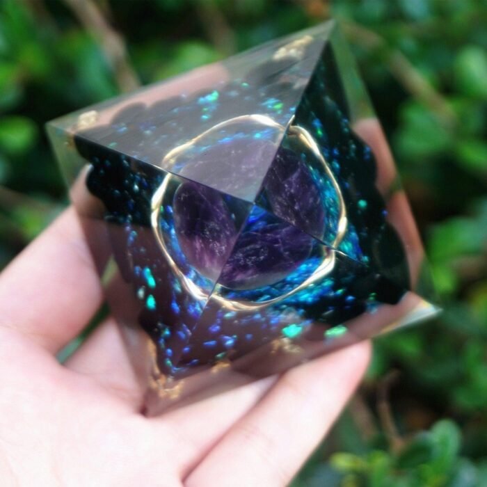 Orgonite "Intuition Divine" en Améthyste & Obsidienne -  by Fit Calm - Améthyste, nouveautés de août 2020, Obsidienne, Orgonite