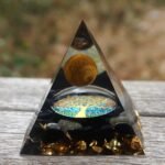 Tiger's eye & Obsidian "Reborn Tree of Life" Orgonite - by Fit Calm - tree of life, Best Seller, black obsidian, tiger's eye, Orgonite