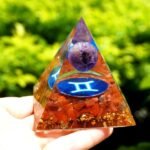 Zodiac Orgonite - Gemini in Red Agate & Amethyst - by Fit Calm - Red Agate, Amethyst, New Products For September 2020, Orgonite