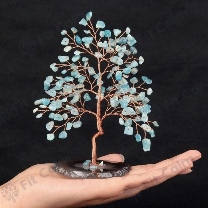 Arbre Feng Shui "Porte Bonheur" en Pierres Naturelles -  by Fit Calm - aigue marine, amazonite, améthyste, arbre, arbre de vie, Décoration intérieure, nouveautés de novembre 2021, quartz rose
