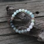 Bracelet "Plénitude" en Labradorite, Aigue-Marine & Quartz Rose - Apaisez votre esprit et renforcez votre estime de soi -  by Fit Calm - Aigue-Marine, Bracelet, Labradorite, multi-pierres, Quartz rose