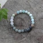Bracelet "Plénitude" en Labradorite, Aigue-Marine & Quartz Rose - Apaisez votre esprit et renforcez votre estime de soi -  by Fit Calm - Aigue-Marine, Bracelet, Labradorite, multi-pierres, Quartz rose