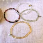 Ensemble "Joie & Bonheur" en Citrine, Tourmaline Multicolore, Cristal de Roche & Préhnite -  by Fit Calm - Bracelet, Bracelets, Citrine, Cristal de roche, ensemble, NOUVEAUTES MAI, préhnite, taille, tourmaline multi-colore, tourmaline multicolore