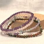 Balance & Harmony" Set in Unakite, Fluorite, Rose Quartz & Amethyst - by Fit Calm - Amethyst, Bracelet, Bracelets, set, Fluorite, JUNE NOVELTIES, Rose Quartz, cut, unakite
