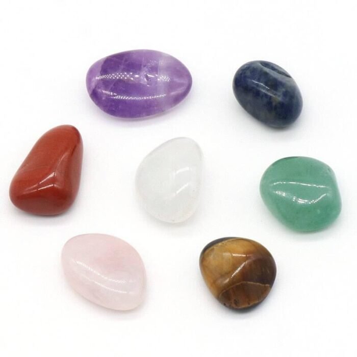 Coffret Reiki - Lot de 7 Pierres Naturelles & 7 Doubles Pointes -  by Fit Calm - best, Best Seller, chakras, Décoration intérieure