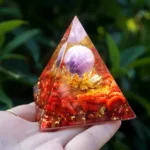 Orgonite "Énergie Vitale" en Améthyste & Corail Rouge -  by Fit Calm - Améthyste, HALLO, nouveautés de septembre 2022, Orgonite
