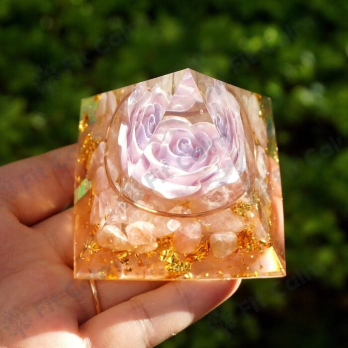 Orgonite "Fleur d'Amour" en Quartz Rose -  by Fit Calm - orgonite, orgonites, Quartz rose