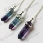 Pendant Rainbow Fluorite Point - by Fit Calm - Fluorite, Kopy, new products from november 2021, pendant