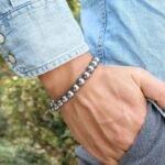 Bracelet "Force d'Énergie" en Hématite -  by Fit Calm - Bracelet, homme, Hématite, nouveautés de mars, taille, unique, vitalité