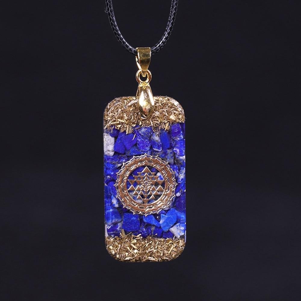 Pendentif Orgonite "Énergie Cosmique" en Lapis Lazuli -  by Fit Calm - Kopy, Orgonite, Pendentif, pendentif orgonite, sri yantra