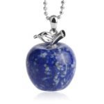 Natural stone pendant "Apple" - by Fit Calm - Amethyst, Aventurine, Best Seller, Rock Crystal, Red Jasper, Kopy, Lapis Lazuli, New Products November 2020, Tiger eye, Pendant, Rose Quartz, Rhodonite