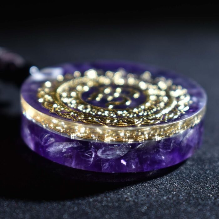 Pendentif Orgonite "Onde Spirituelle" en Améthyste -  by Fit Calm - Améthyste, Kopy, nouveautés d'avril, Orgonite, Pendentif, pendentif orgonite