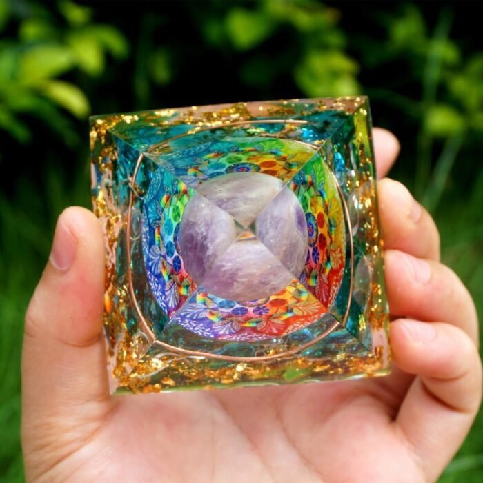 Orgonite Abondance et Protection : Équilibre Énergétique avec Améthyste & Quartz Bleu pour Harmonie et Bien-être -  by Fit Calm - Améthyste, Best Seller, Orgonite, quartz bleu