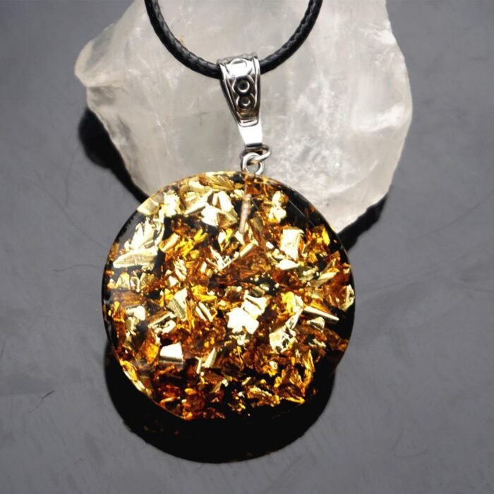 Pendentif Orgonite "Énergies Protectrices" en Obsidienne Noire -  by Fit Calm - HALLO, Kopy, Obsidienne noire, Orgonite, Pendentif, pendentif orgonite