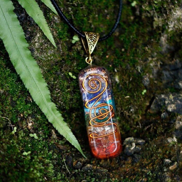 Pendentif Orgonite "Harmonie des 7 Chakras" -  by Fit Calm - best, Best Seller, chakras, Kopy, Orgonite, Pendentif, pendentif orgonite